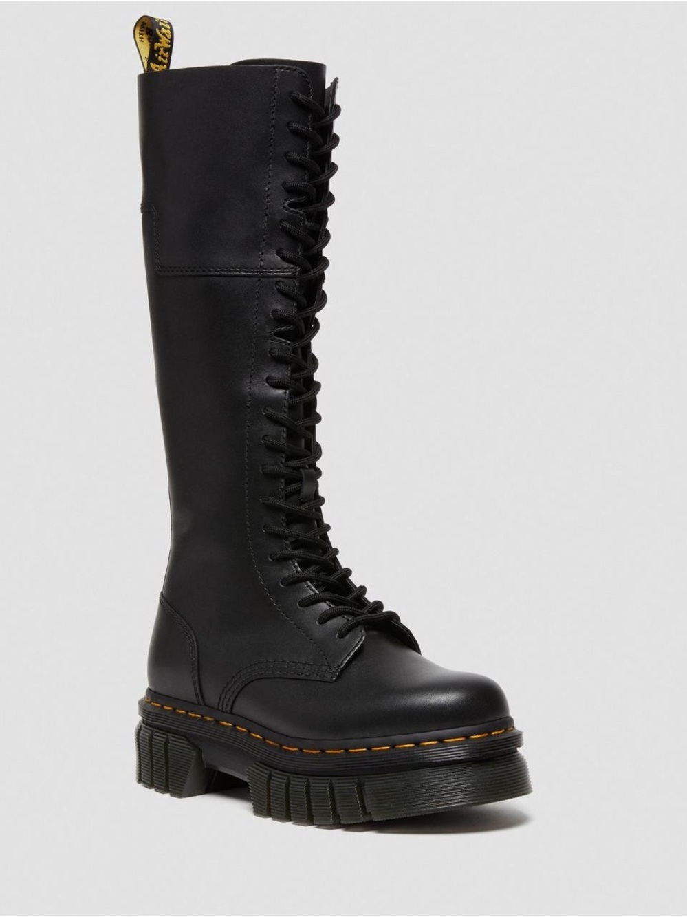 Dr. Martens AUDRICK 20-EYE LEATHER KNEE HIGH PLATFORM BOOTS